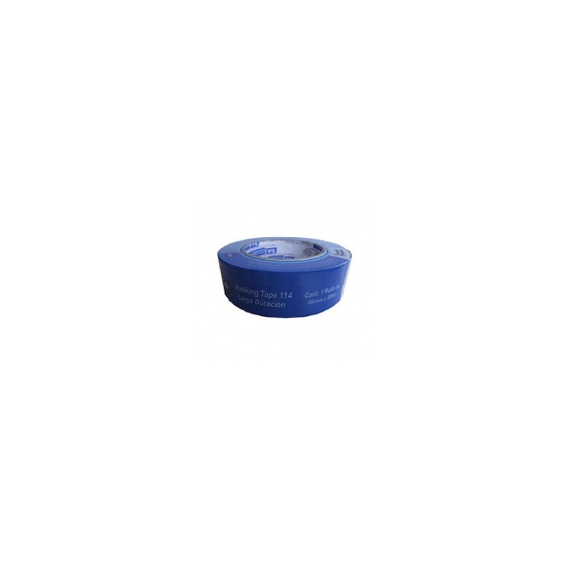 Cinta masking tape 3/4 x 50 mts azul